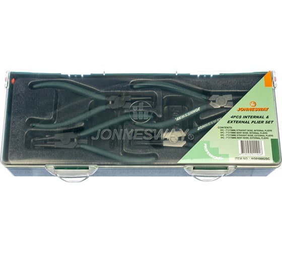 Набор щипцов для демонтажа стопорных колец 4шт Jonnesway AG010002SC 49113