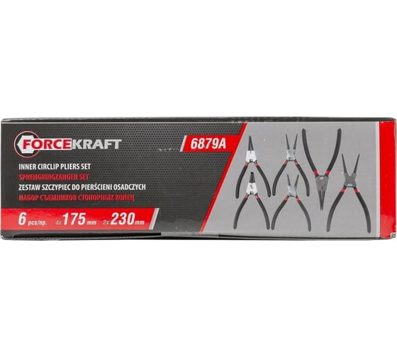 Набор съемников стопорных колец Forcekraft 6 пр.(4-175мм,2*230мм) на полотне FK-6879A 52485