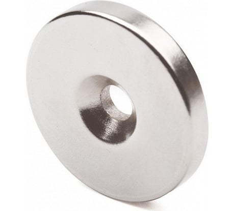 Неодимовый магнит-диск Forceberg 30x5 мм, с зенковкой 5/10, 2 шт. 9-1301023-002