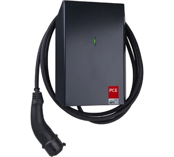 Настенная зарядная станция PCE Wallbox EV11 11 кВт, кабель 5 м со штекером Типа 2 370100