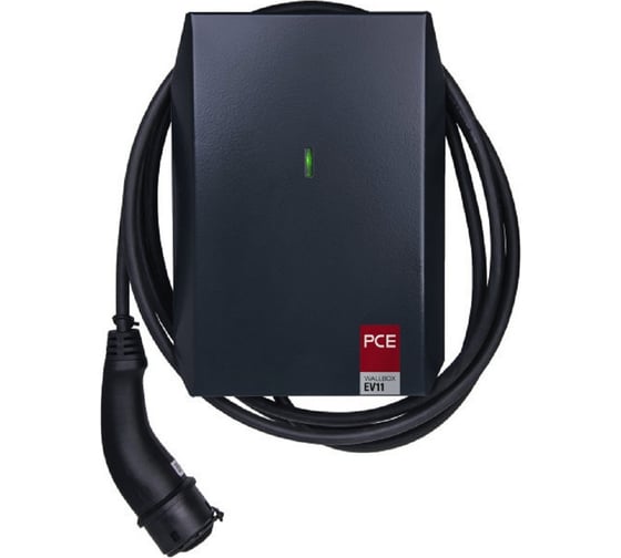 Настенная зарядная станция PCE Wallbox EV11 11 кВт, кабель 5 м со штекером Типа 2 370100
