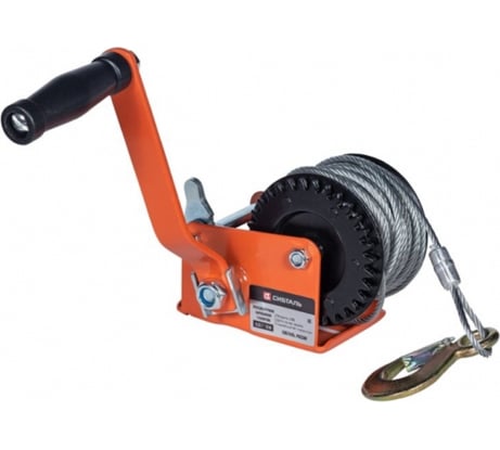 Ручная барабанная лебедка Сибталь, модель LRB, 1100 кг, канат 10 м 070 0028 1100