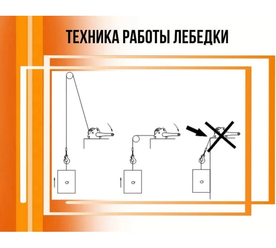 Ручная барабанная лебедка Сибталь, модель LRB, 1100 кг, канат 10 м 070 0028 1100