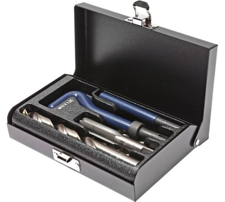 Набор для восстановления резьбы вставки М12x1.25, L=16.3мм, 10шт. 14 предметов JTC -4785 700620