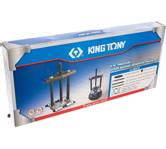 Съемник подшипников сегментного типа (75-105 мм, 8 предметов) KING TONY 9BA22