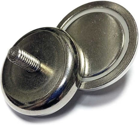 Магнитное крепление Проф-Магнит под гайку С36, в комплекте с шайбой и гайкой М6, сцепление 41 кг - 2 шт. PMYP-C-36