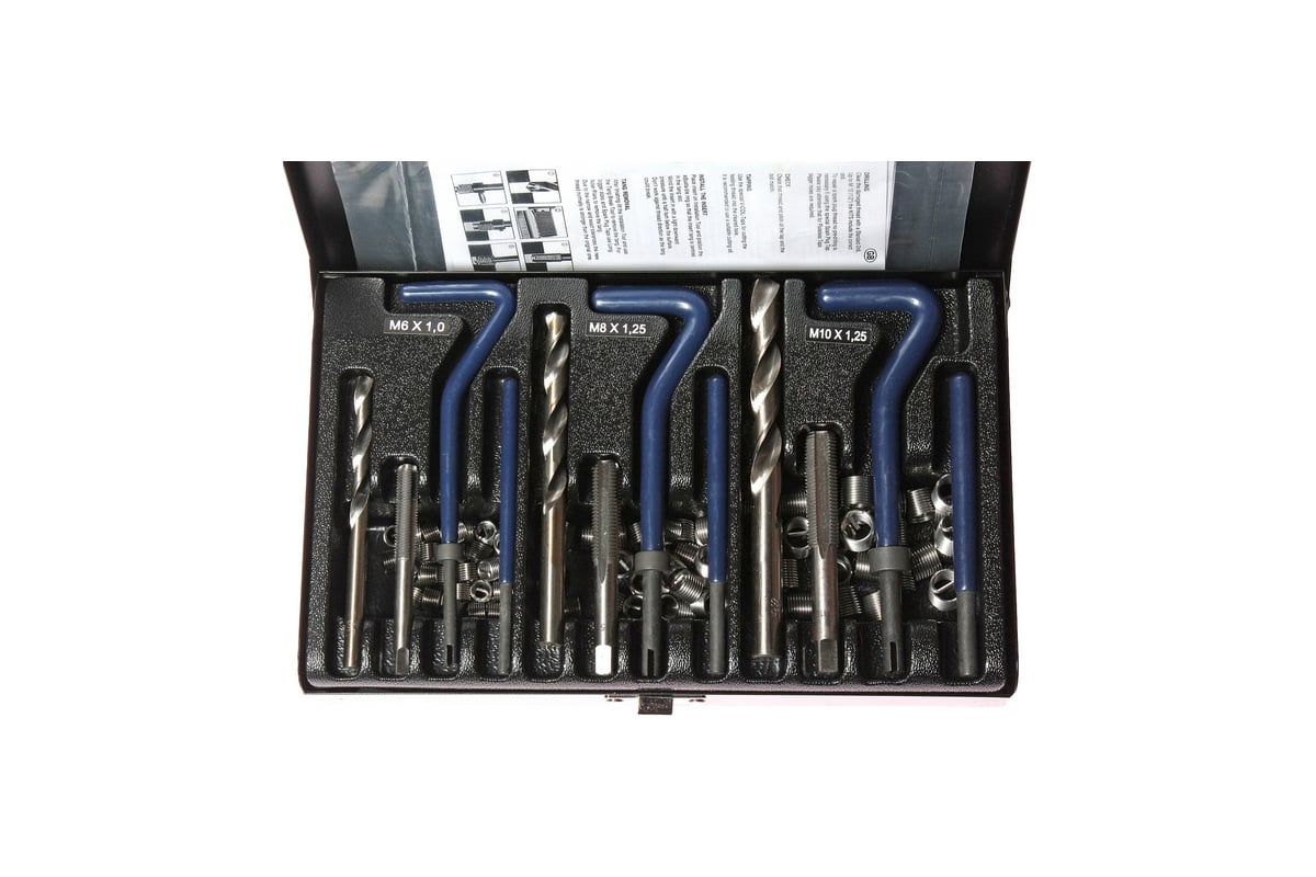Набор инструментов для восстановления резьбы М6, М8, М10 12шт кейс JTC ...