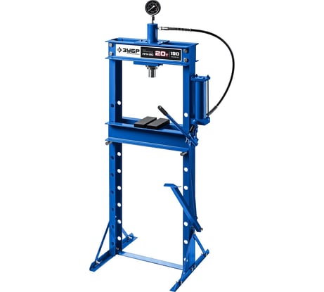 Гидравлический пресс ЗУБР Профессионал ПГН-20 20т с гидронасосом и манометром 43072-20