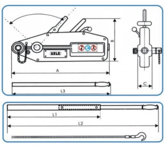 Монтажно-тяговый механизм ABLE WRP-32-20