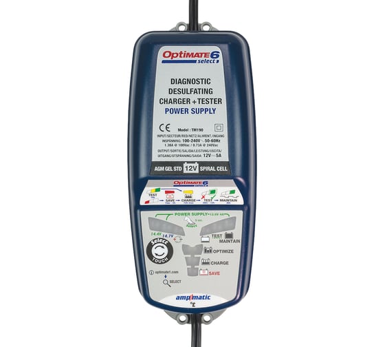 Зарядное устройство Optimate Select 6 TM190 (1х0.4-5, 12V)