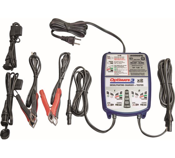Зарядное устройство Optimate 3 DUAL BANK TM450 (2x0.8A, 12V)