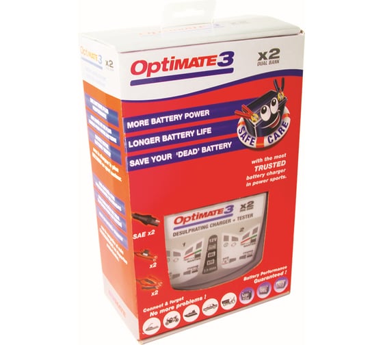 Зарядное устройство Optimate 3 DUAL BANK TM450 (2x0.8A, 12V)