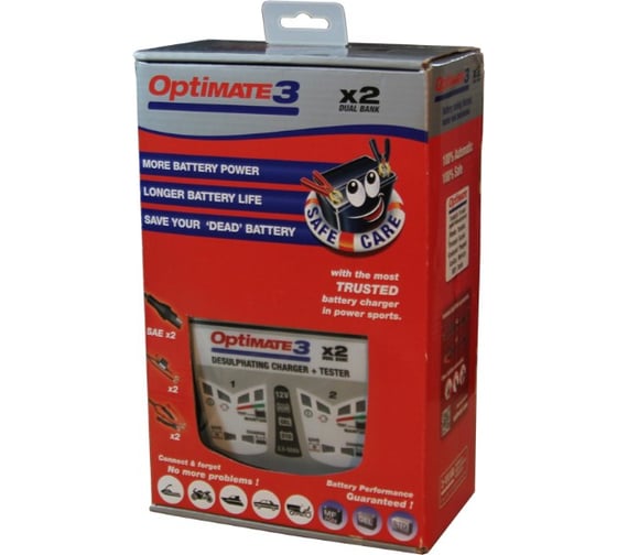 Зарядное устройство Optimate 3 DUAL BANK TM450 (2x0.8A, 12V)