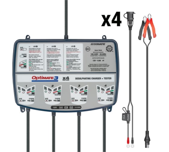 Зарядное устройство Optimate 3 QUAD BANK TM454 (4x0.8A, 12V)