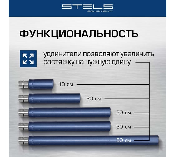 Растяжка гидравлическая STELS 10 т, набор из 16 предметов, 7 сменных насадок, в метал. кейсе 51353