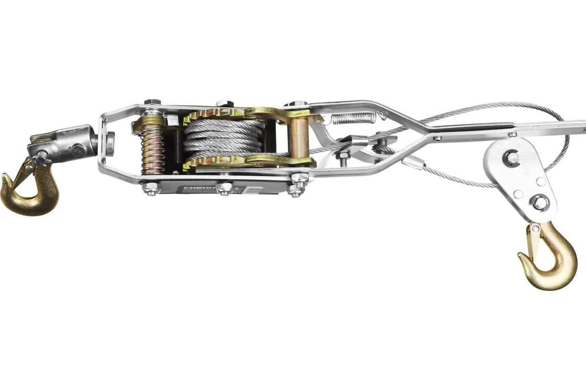 Ручная рычажная лебедка СИБИН тросовая 4т 3м 43125-4