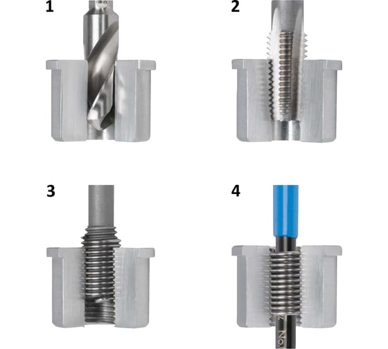 Вставка резьбовая VOLKEL М 6.0x1.0 DIN8140S 3.0xD 6h 1шт V07609