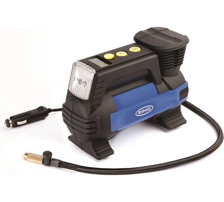 Цифровой скоростной воздушный компрессор 12В со светодиодным фонарем Ring Automotive RAC820