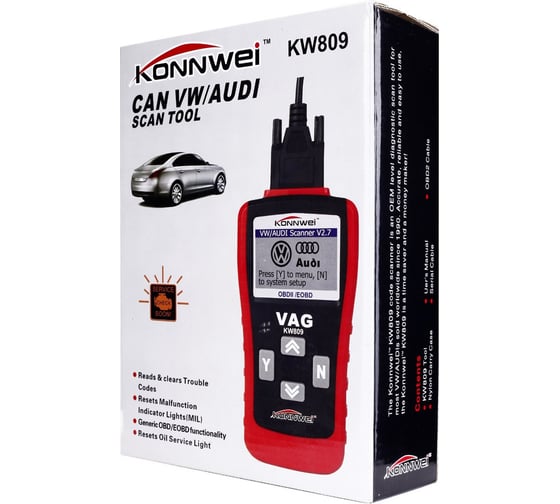 Автосканер Вымпел Konnwei KW 809 VW/AUDI OBD2/EOBD/CAN/VAG 3064
