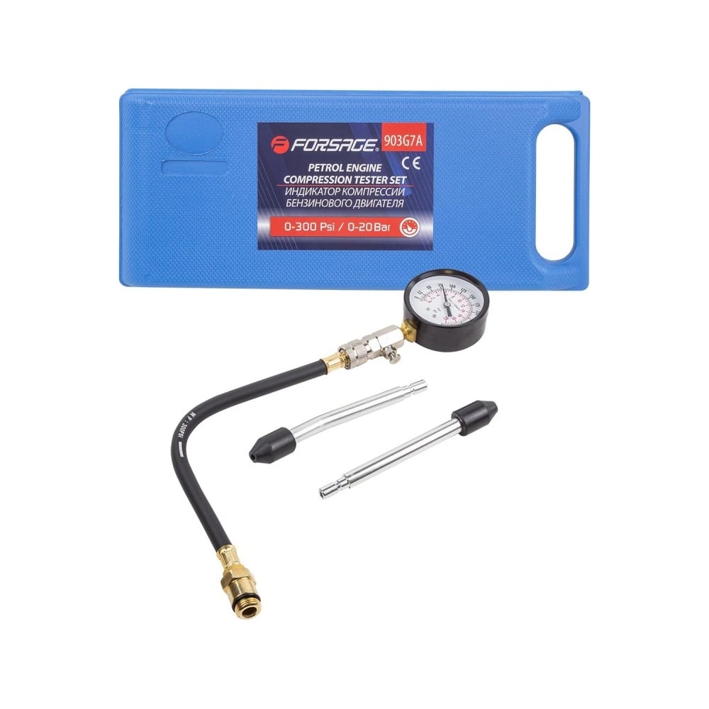Индикатор компрессии бензинового двигателя Forsage profi, 0-21bar, м14 ...