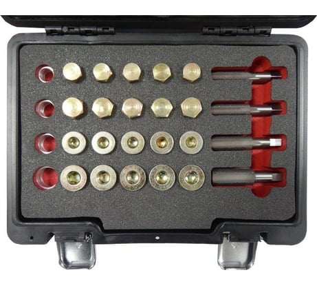 Набор для восстановления резьбы сливного отверстия поддона Forsage в кейсе "Pemium" F-04A5037D(7554)