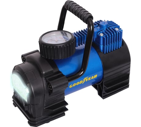 Воздушный компрессор GY-35L LED 35 л/мин с фонарём, со съемной ручкой, сумка для хранения Goodyear GY000104