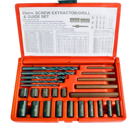 Набор экстракторов для сломанного крепежа WIEDERKRAFT WDK-65295