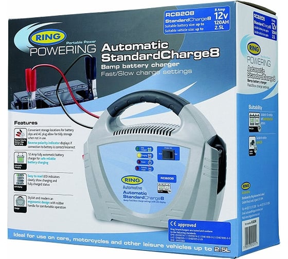 Зарядное устройство 12V, 8 A Ring Automotive Charger RECB208