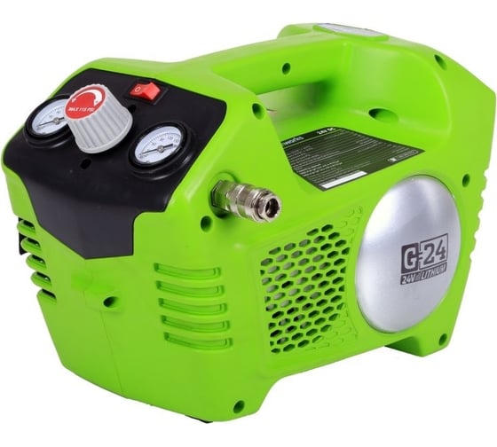 Аккумуляторный компрессор без АКБ и ЗУ Greenworks G24WL, 24V 4100302 1