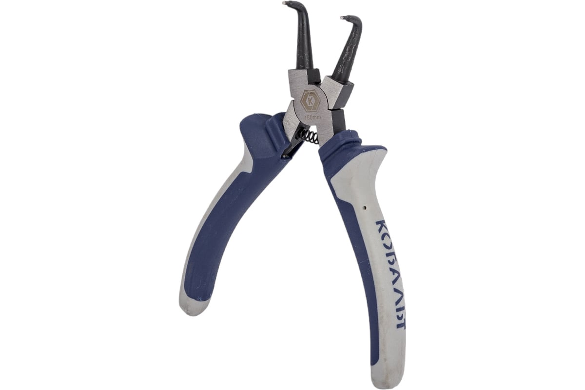 Съемник стопорных колец КОБАЛЬТ внутренний, изогнутый, 150 мм, подвес ...