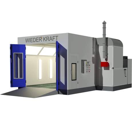 Окрасочно-сушильная камера на металлическом основании WIEDERKRAFT WDK-210