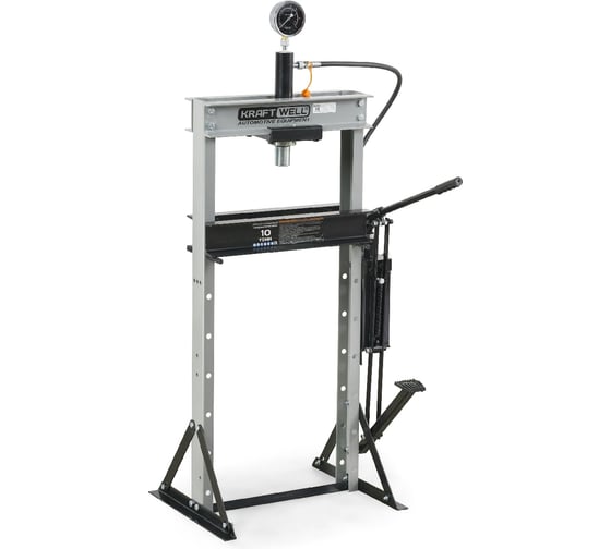 Пресс с ручным и ножным приводом (усилие 10 т) KraftWell KRWPR10F