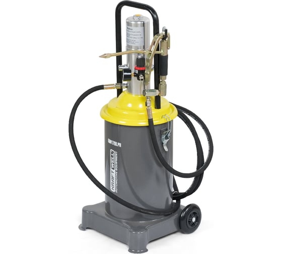 Мобильный нагнетатель солидола с пневмоприводом KraftWell KRW1798.PN