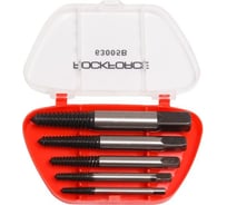 Набор экстракторов резьбы Rockforce 6 пр. М3-М18; Ø:3-6мм, 6-8мм, 8-11мм, 11-14мм, 14-18мм; "мелкий шаг" , в пластиковом футляре RF-63005B