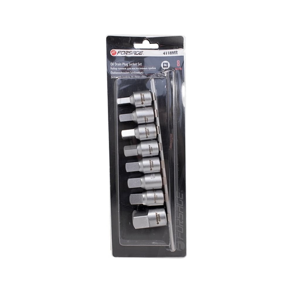 Набор головок-квадратов для маслосливных пробок Forsage 8 пр., 1/2" 8 ...