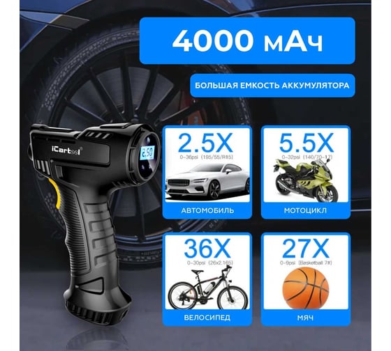 Автомобильный компрессор iCarTool IC-CC3665
