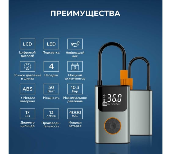 Автомобильный компрессор iCarTool IC-CC3695
