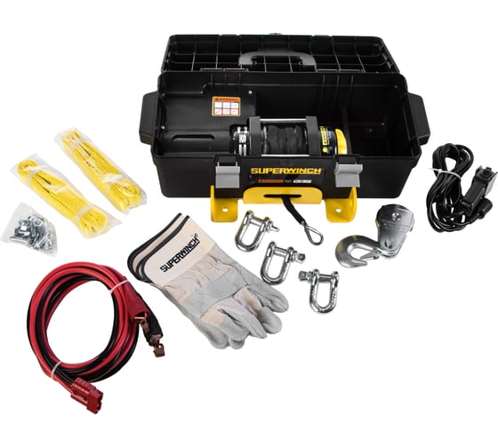 Переносная лебедка с синтетическим тросом в коробке Superwinch Winch2Go 4000 SR W1500