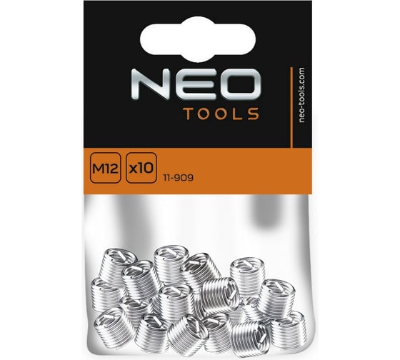 Набор резьбовых вставок M12, 10 штук NEO Tools 11-909