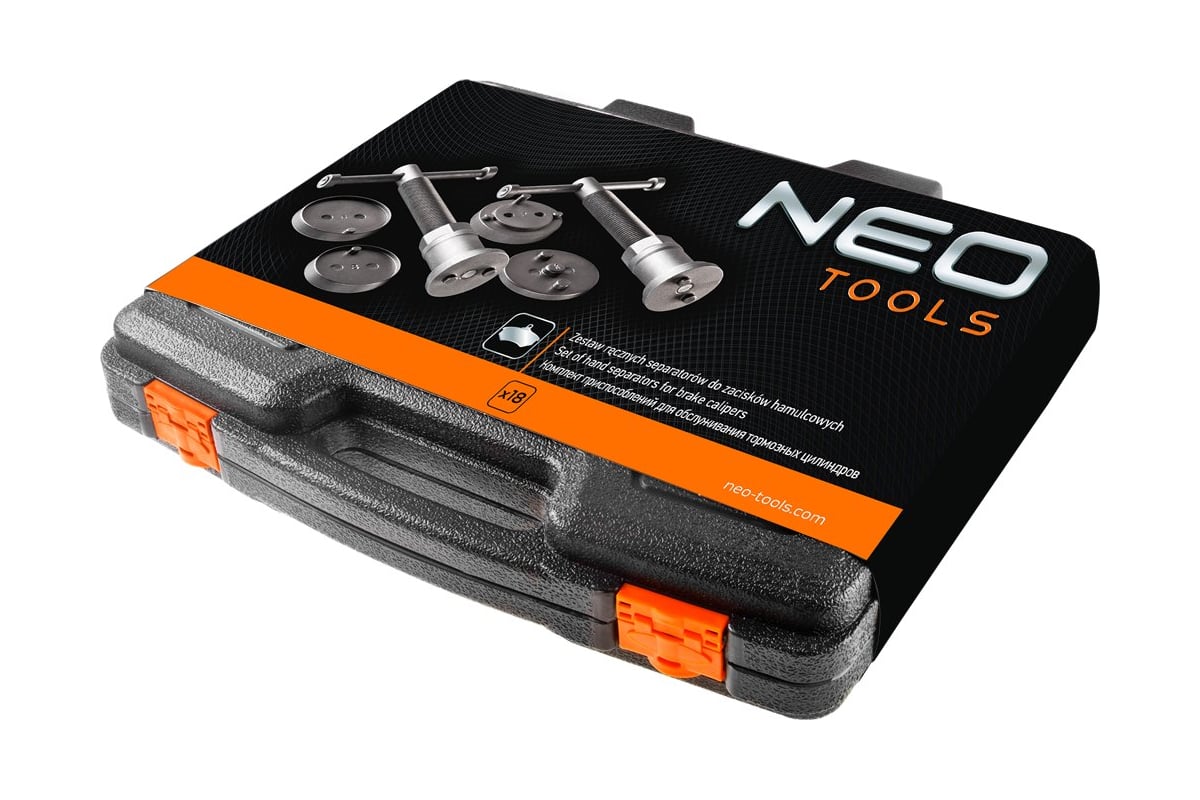 Комплект приспособлений для обслуживания тoрмoзных цилиндров, 18 шт ...