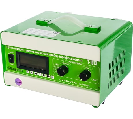Пуско-зарядное устройство АВТОЭЛЕКТРИКА Т-1013Р автомат/ручной, восстановление АКБ 12V, I заряда 1-20А, АКБ 6-210а/ч, WET, AGM, GEL 31