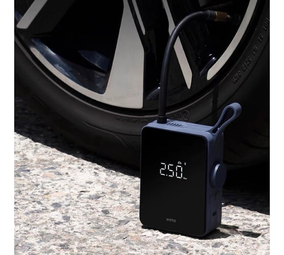Компрессор накачки шин HOTO авто-мото-вело, акум 2500мАч, Portable Electric Tire Inflator QWCQB001