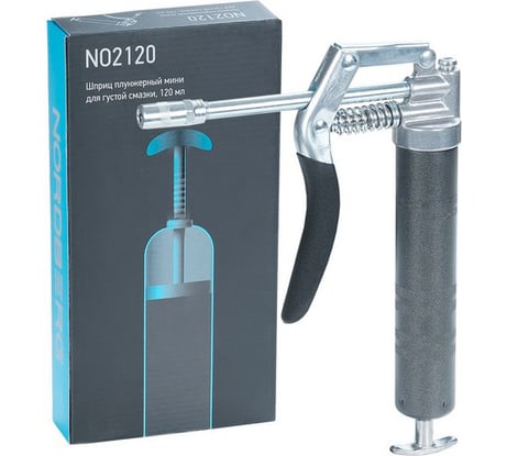 Плунжерный шприц мини для густой смазки NORDBERG 120мл NO2120