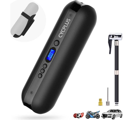 Портативный электрический насос Cycplus A2. 5В, 6.4Втч, 150PSI черный CYC_A2