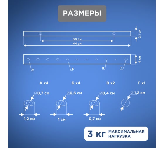 Держатель-органайзер для отверток REXANT настенный, черный 38-0649