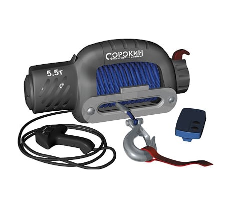 Электролебёдка на автомобиль с Д/У СОРОКИН 4.955