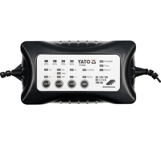 Зарядное устройство YATO 6/12V, 1-4А 200Ah YT-8300
