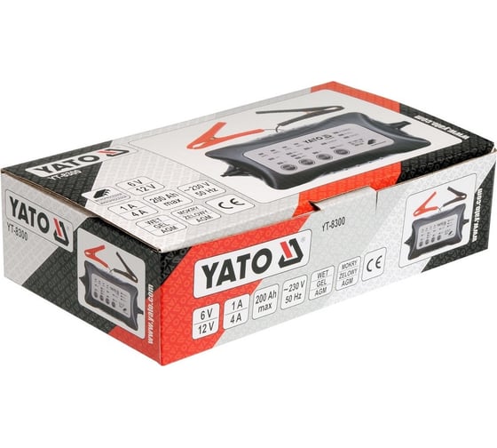 Зарядное устройство YATO 6/12V, 1-4А 200Ah YT-8300