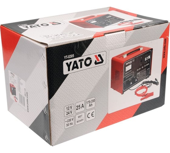 Зарядное устройство YATO 12/24V, 25А, 350Ah YT-8305