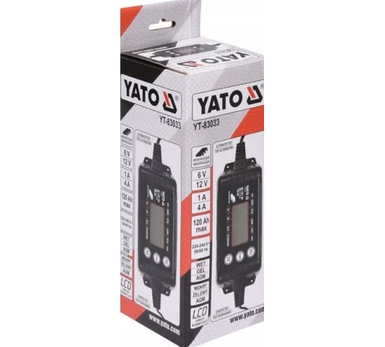 Зарядное устройство YATO 6-12V, 1/4А YT-83033